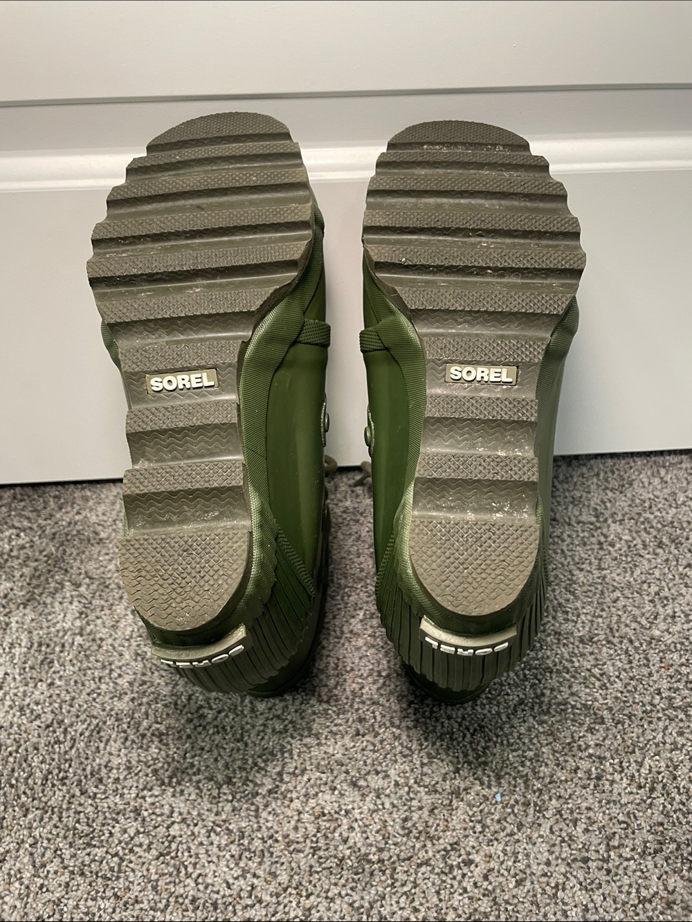 Sorel Olive Green Lace-Up Waterproof Women's Rain Boots - Picture 5 of 5